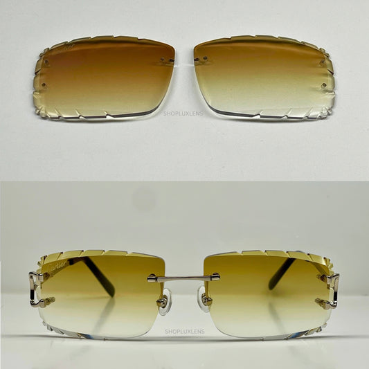 Custom "Carson" Brown Diamond Cut Lens