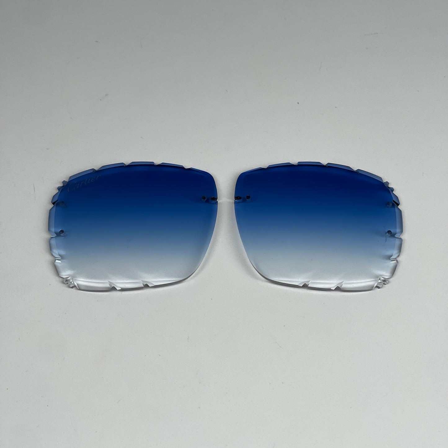 Custom “Mykonos" Blue Diamond Cut Lens