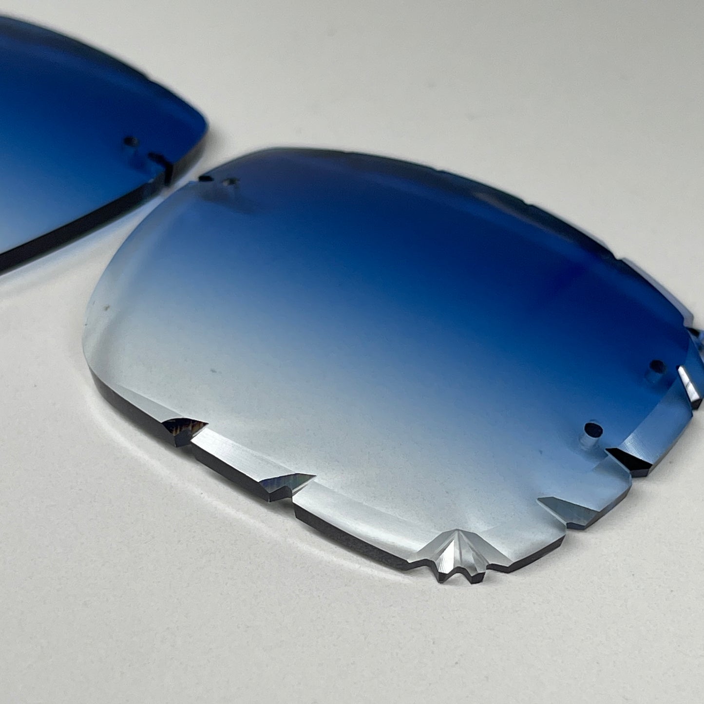 Custom “Mykonos" Blue Diamond Cut Lens