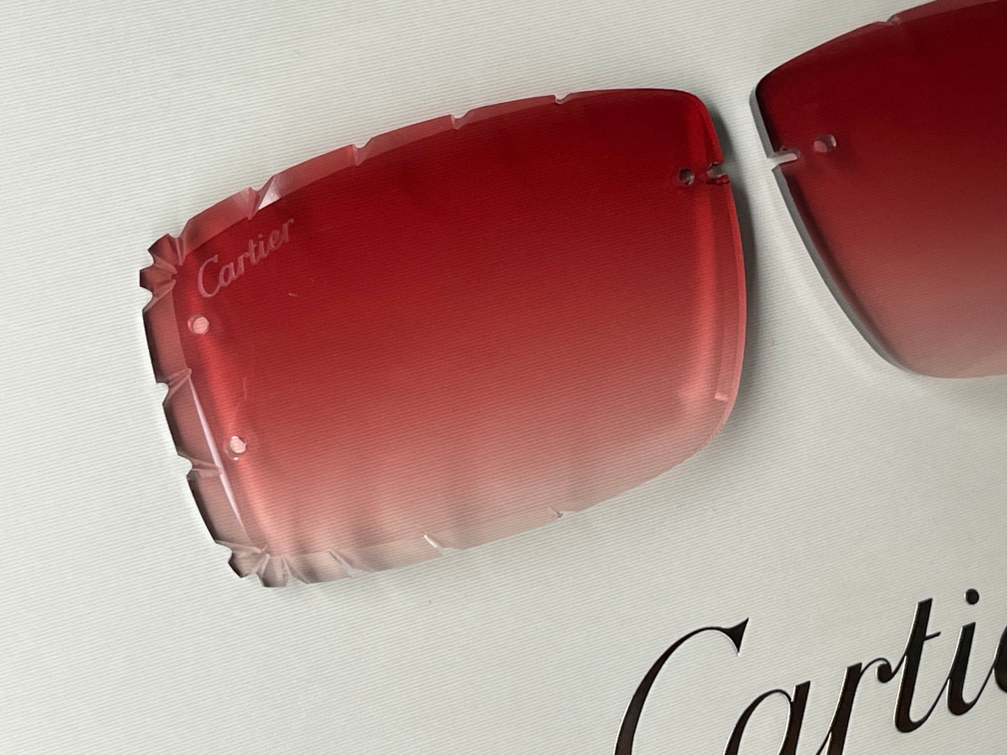 Custom "Carson" Red Diamond Cut Lens
