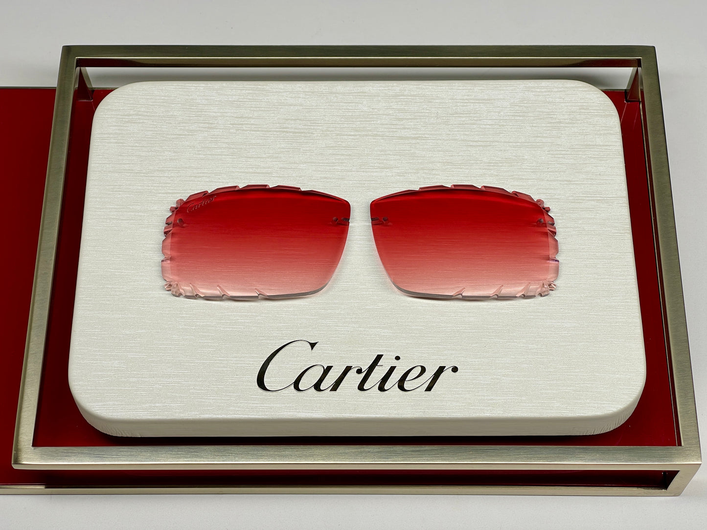 Custom "Carson” Red Diamond Cut Lens