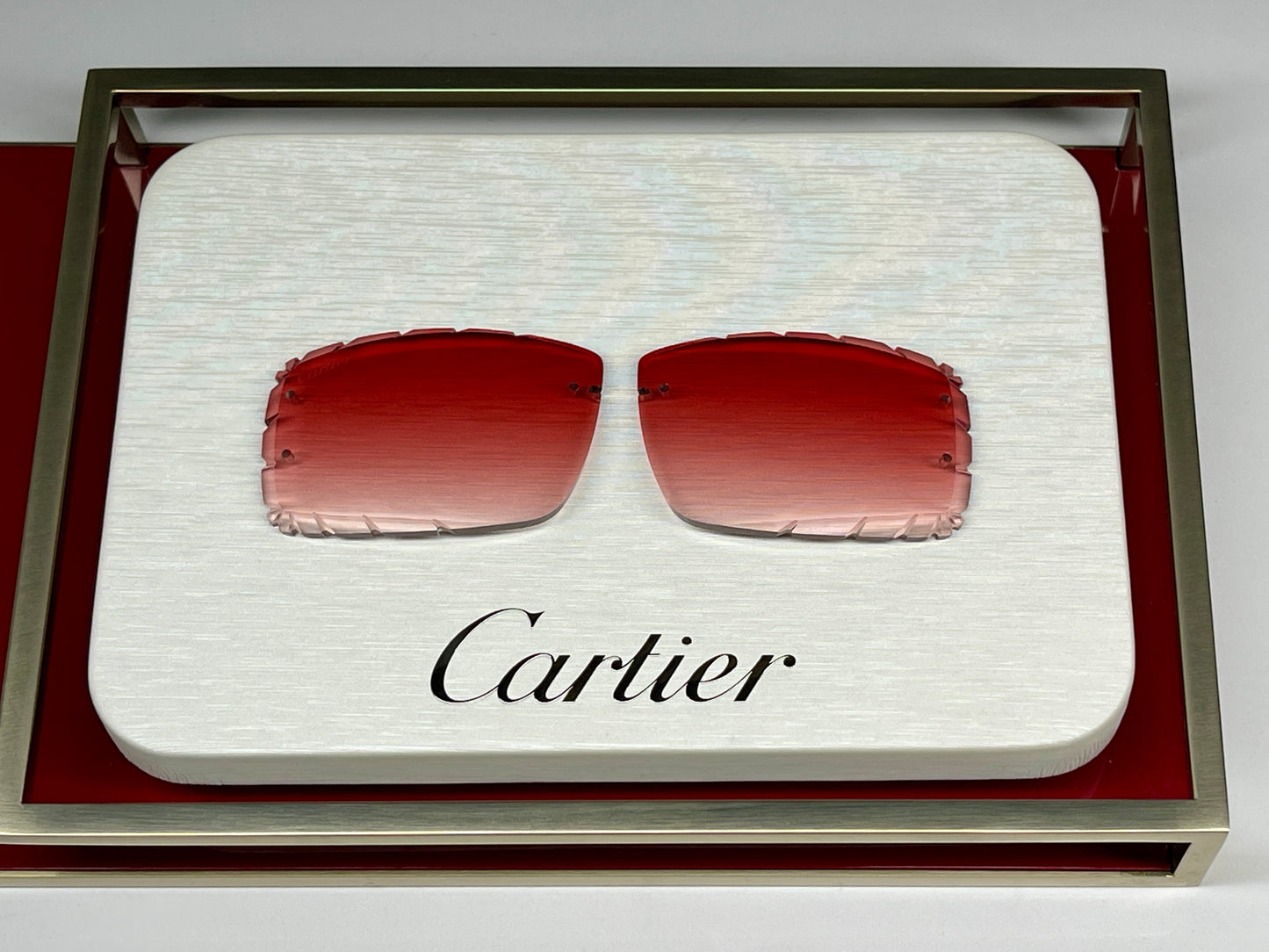 Custom "Carson" Red Diamond Cut Lens