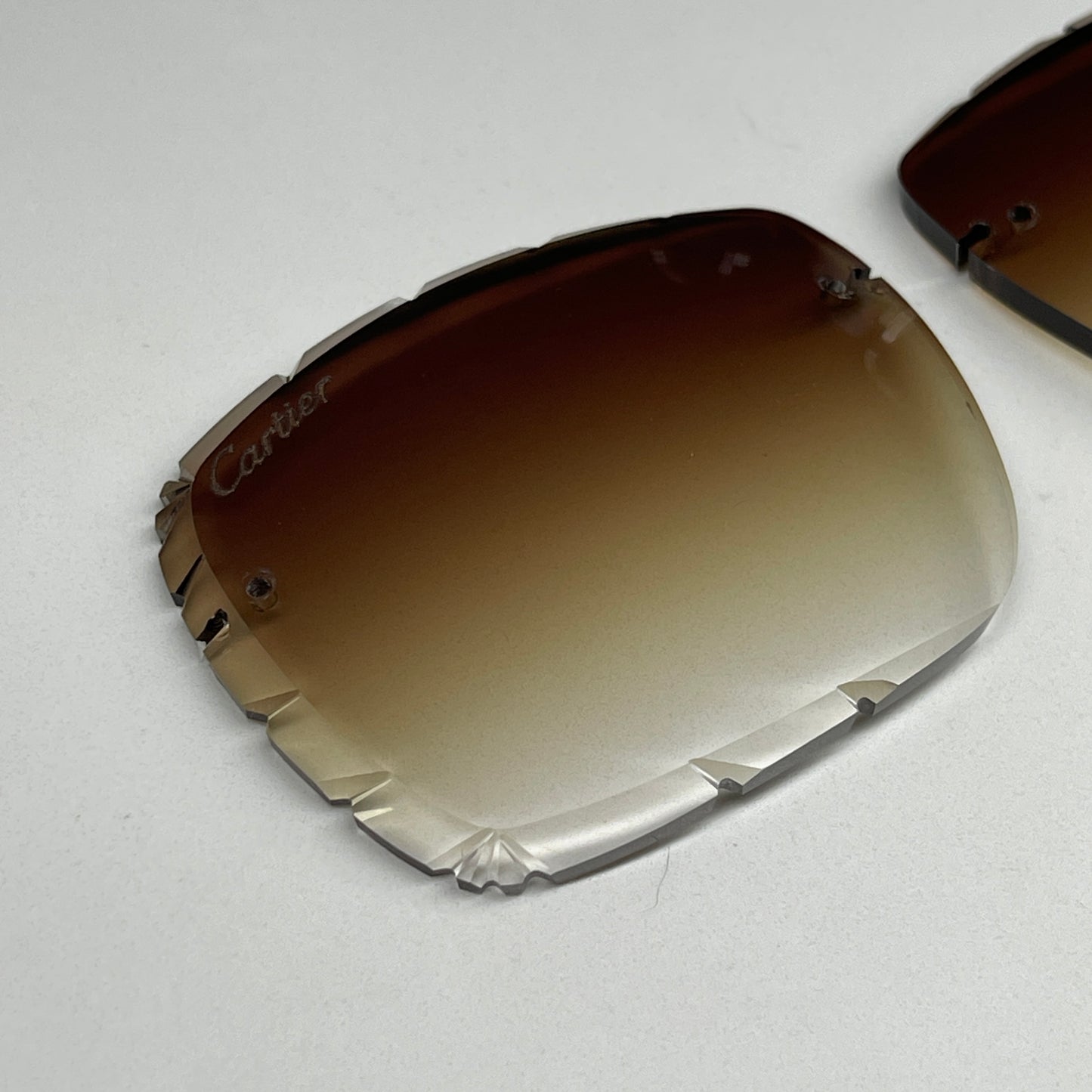 Custom “Mykonos" Brown Diamond Cut Lens