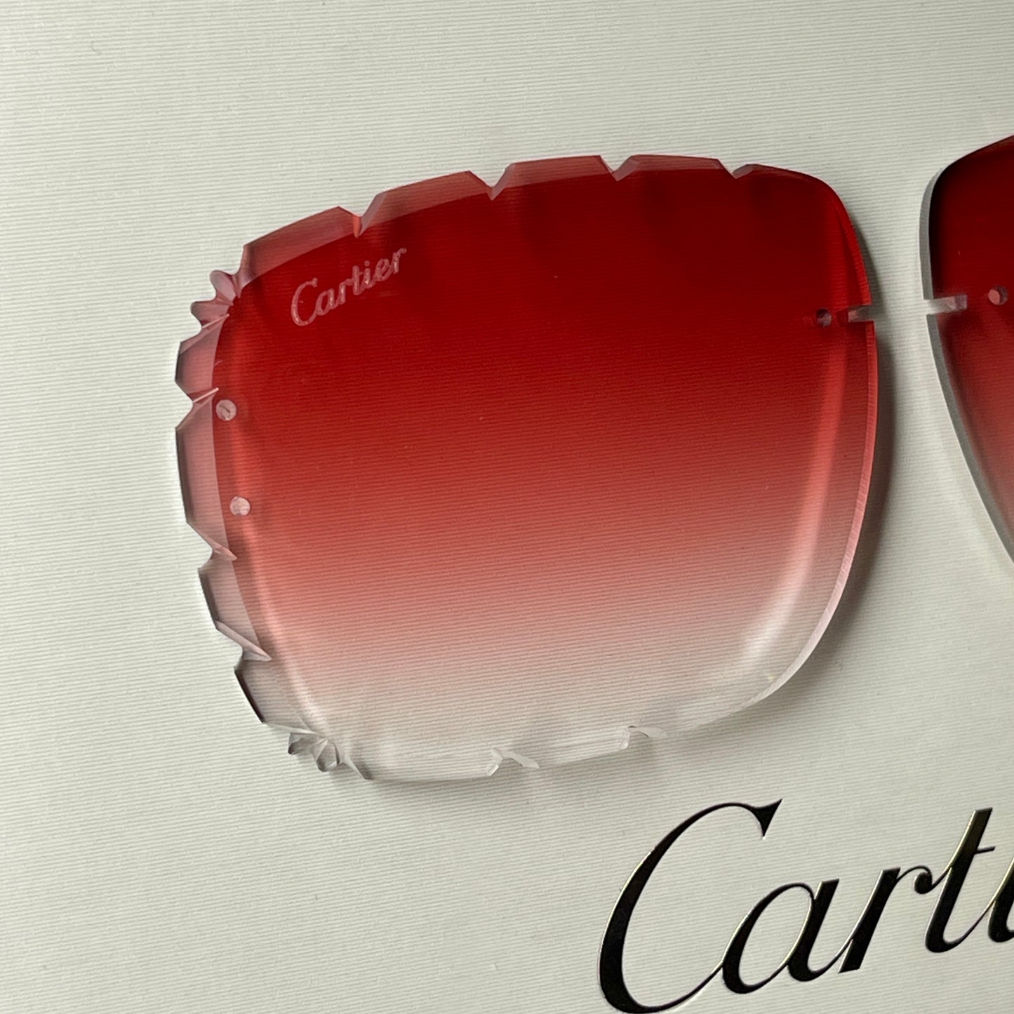 Custom "Mykonos" Red Diamond Cut Lens