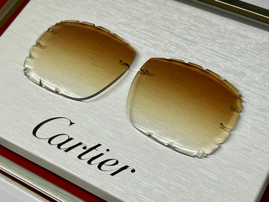 Custom "Mykonos" Brown Diamond Cut Lens