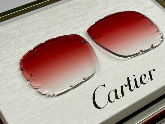 Custom "Mykonos" Red Diamond Cut Lens