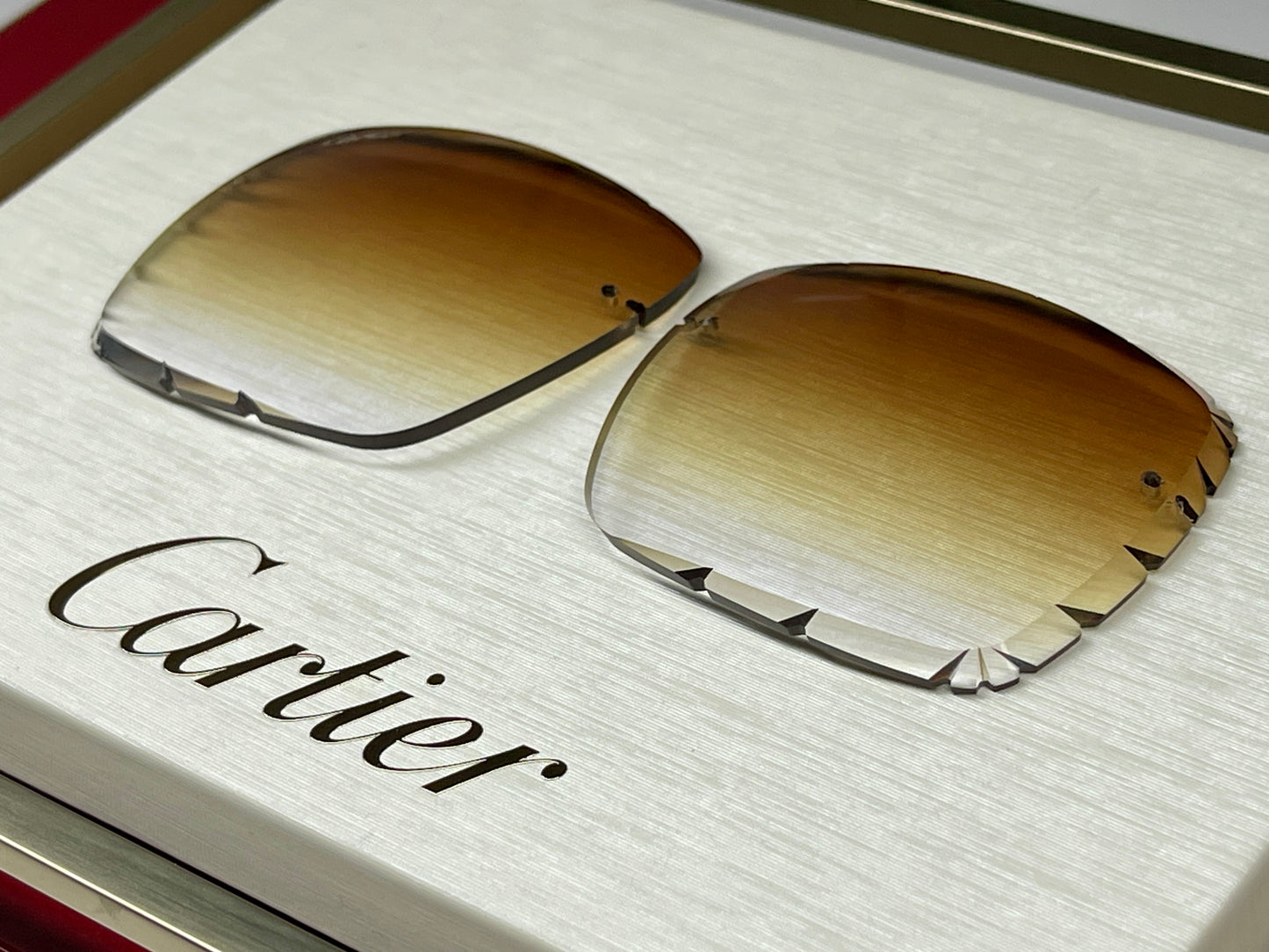 Custom “Mykonos" Brown Diamond Cut Lens