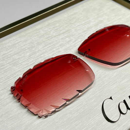 Custom "Carson” Red Diamond Cut Lens
