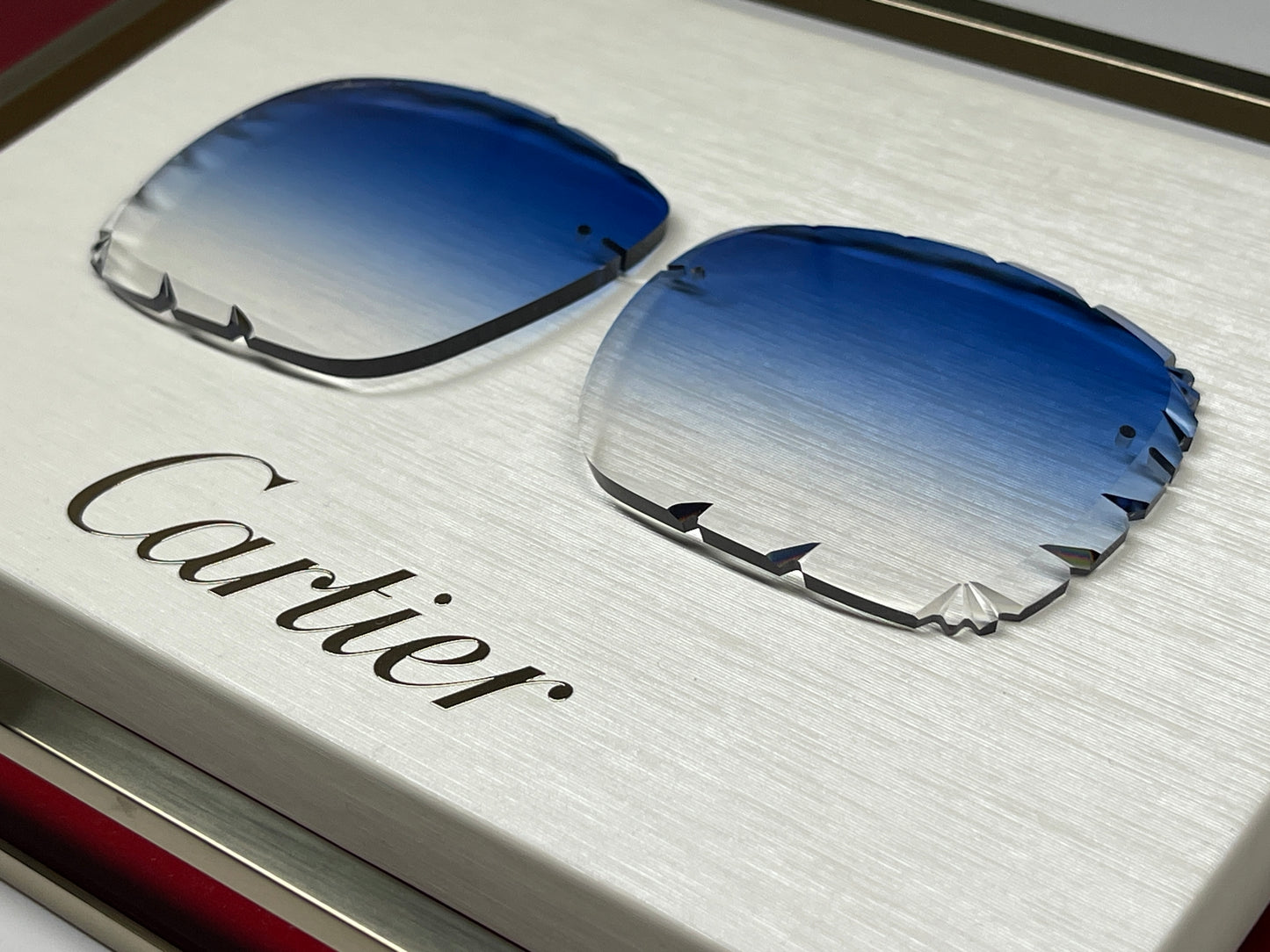 Custom "Mykonos" Blue Diamond Cut Lens