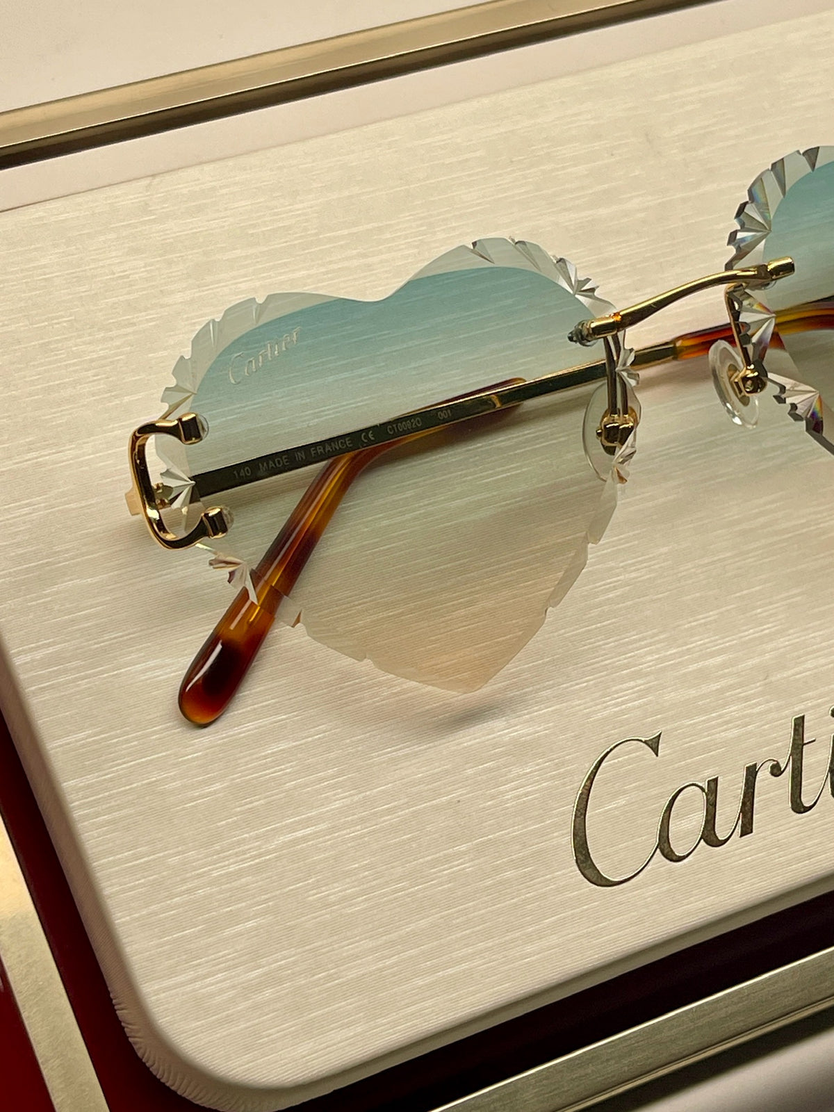 Custom "Heart" Diamond Cut Lens Fits Cartier Frames