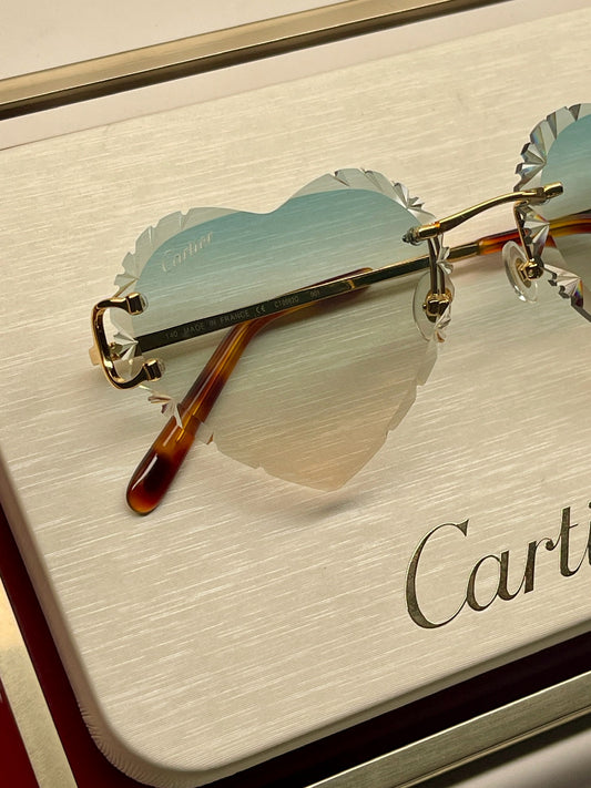 Custom "Heart" Diamond Cut Lens Fits Cartier Frames