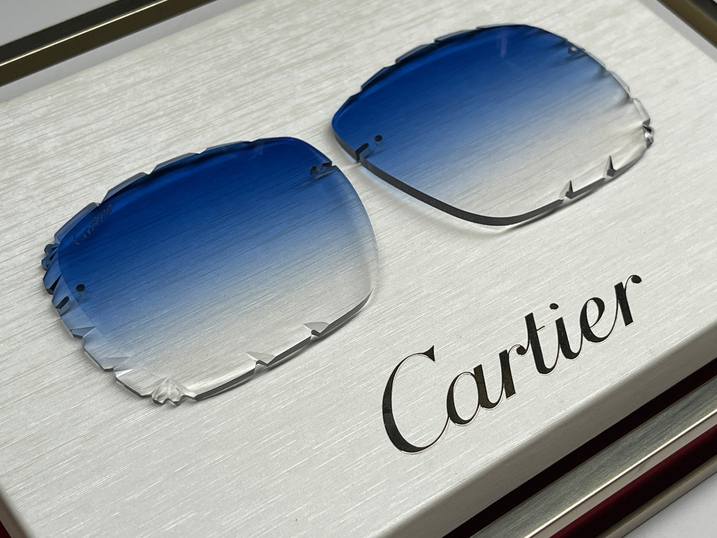 Custom "Mykonos" Blue Diamond Cut Lens