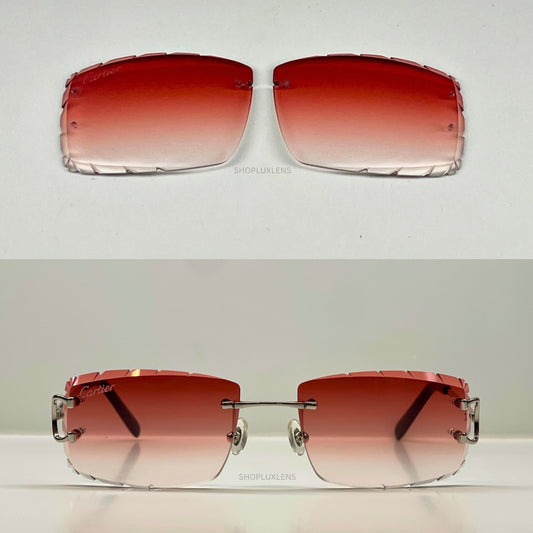 Custom "Carson" Red Diamond Cut Lens