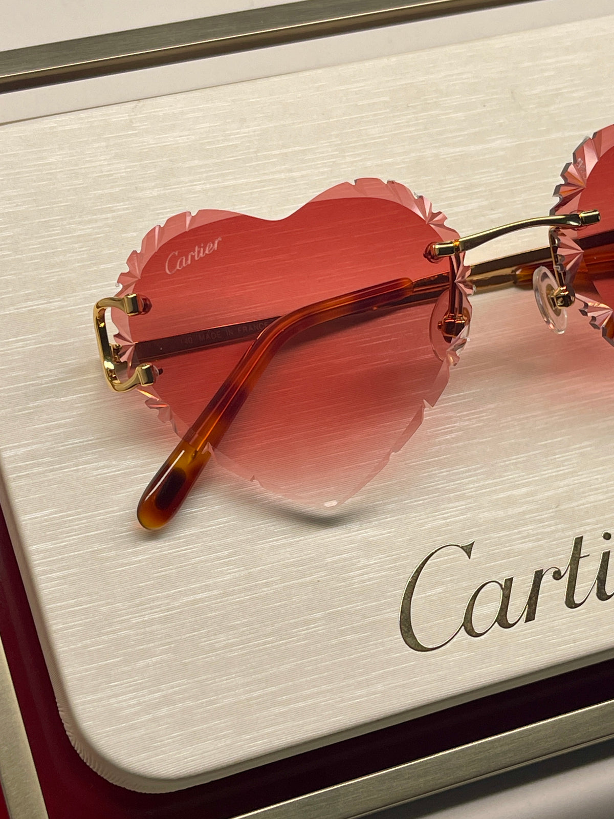 Custom "Heart" Diamond Cut Lens Fits Cartier Frames