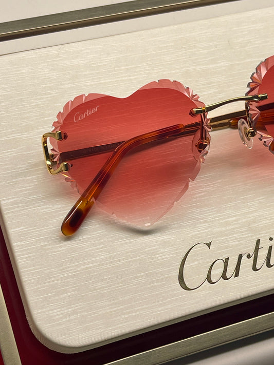 Custom "Heart" Diamond Cut Lens Fits Cartier Frames