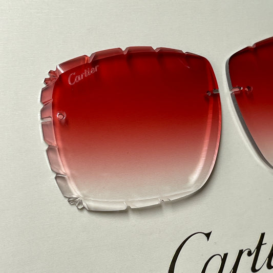 Custom “Mykonos" Red Diamond Cut Lens