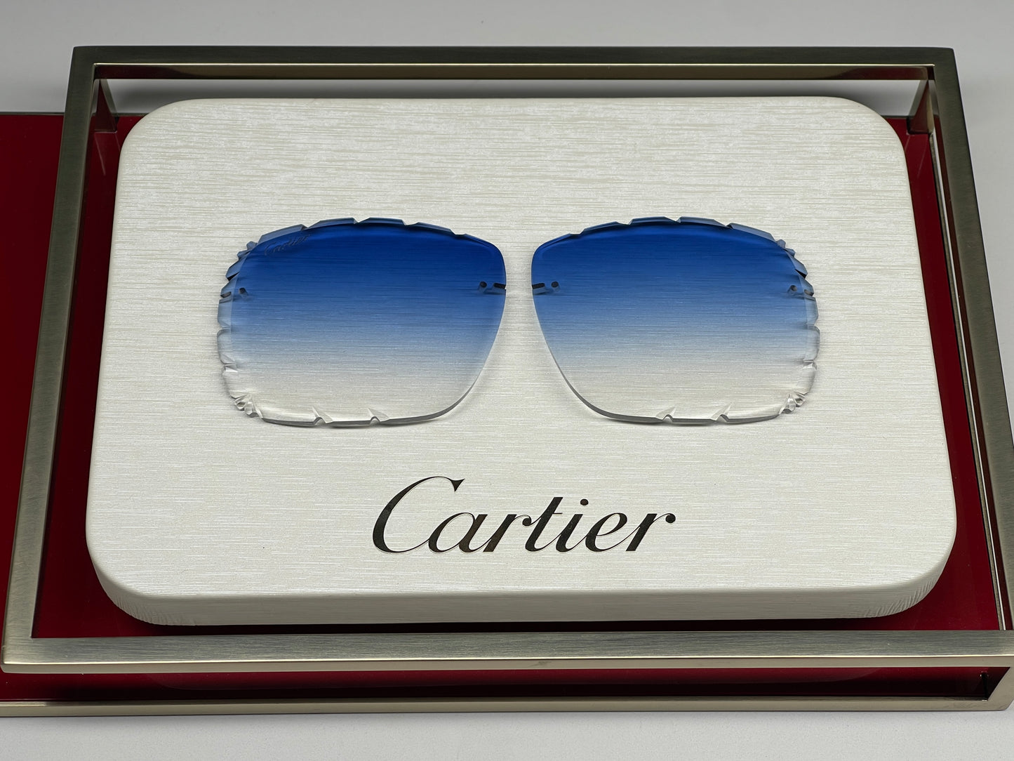 Custom "Mykonos" Blue Diamond Cut Lens