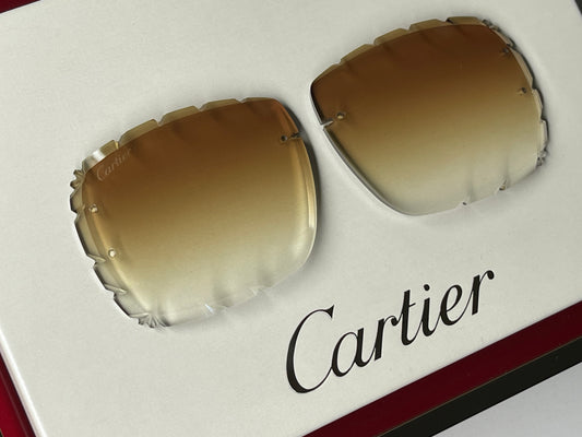 Custom "Mykonos" Brown Diamond Cut Lens